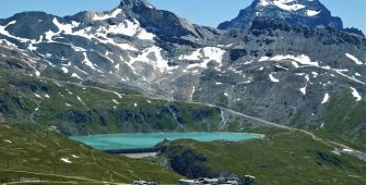 Glacier lake in Aosta Valley