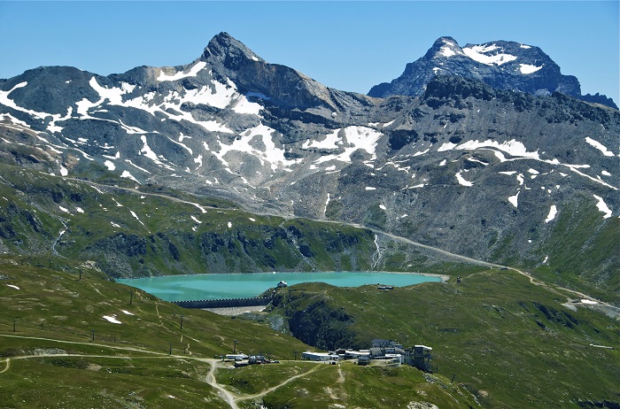 Glacier lake in Aosta Valley