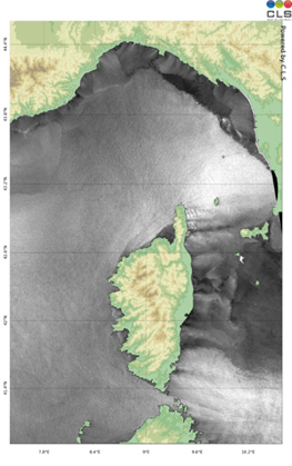 SAR wind imagery Corse