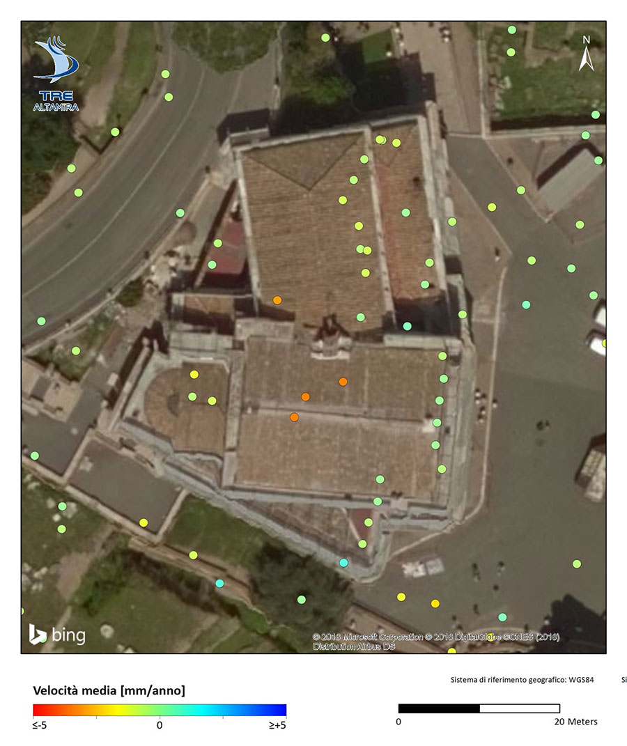 Measurements SqueeSAR & Terra-SAR-X of the San Giuseppe dei Falegnami church