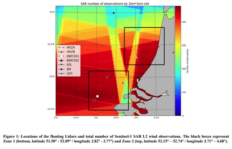 locations of the floating Lidars