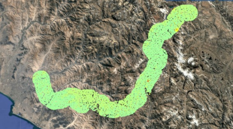 historical insar peru central road corridor